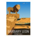 Poster BARBARY LEON - Wildlife - Educational Board
