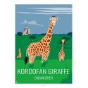 Poster KORDOFAN GIRAFFE - Wildlife - Educational Board