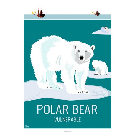 Affiche - Ours Polaire - Animal Vulnerable