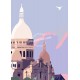 Affiche Montmartre  par Eric Garence, Paris Ile de France 18eme 75018 tableau décoration idée cadeau luxe collection romantique 