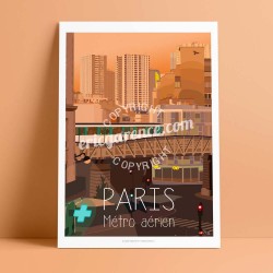 Affiche de ville Marseille & Cadre 30x40 cm fin et design - A3