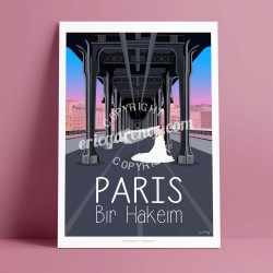 Poster Wedding on Bir Hakeim bridge, 2015