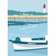 Affiche Lège Cap Ferret par Eric Garence, Gironde, côte atlantique France rétro vintage illustration dessin niçois Arcachon Frui