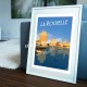 Poster Le Port de la Rochelle by Eric Garence, Charente Maritime, Atlantic Coast France poster vintage illustration drawing fren