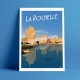Poster Le Port de la Rochelle by Eric Garence, Charente Maritime, Atlantic Coast France painter savignac roger broders advertisi