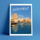 Affiche Le Port de la Rochelle par Eric Garence, Charente Maritime, côte atlantique  France affichiste savignac roger broders pu