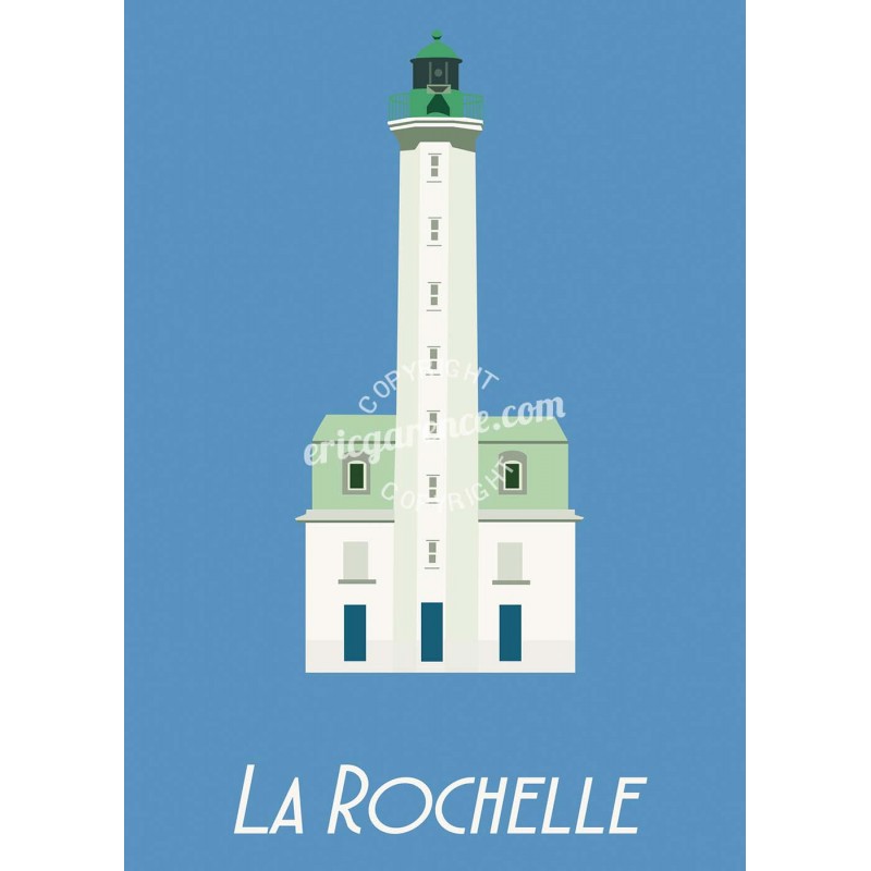 Affiche Aquarelle Le Phare Breton - Les rêves de Caro