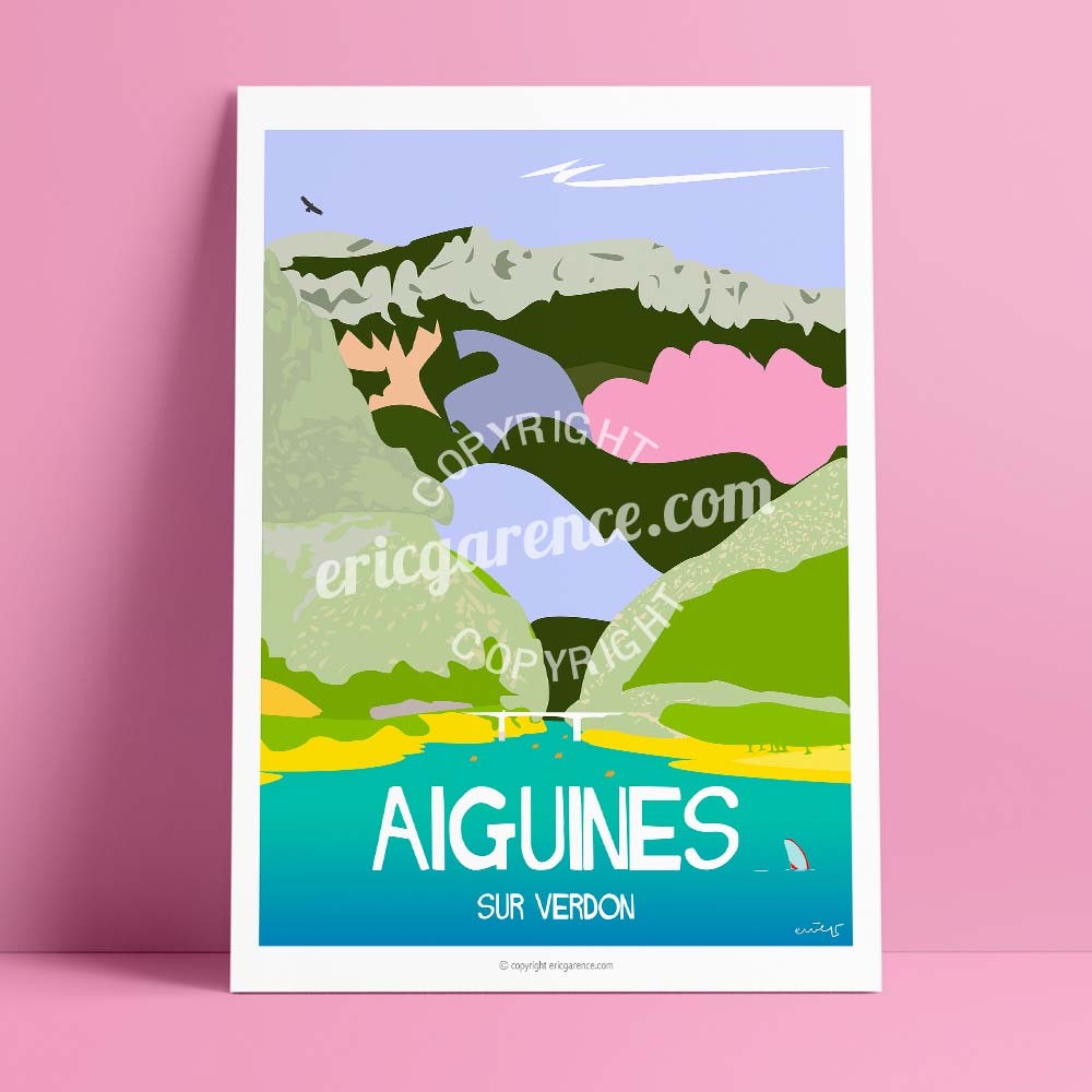 Original Poster Vintage Les Gorges Du Verdon Provence Series