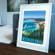 Poster Nissa la Bella by Eric Garence, French Riviera luxe instagram facebook twitter bonjourlaffiche coco beach turquoise port 