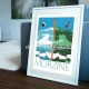 Affiche Morzine, Eté / Hiver par Eric Garence, Alpes Haute Savoie France luxe français made in France déco frenchie Vtt cross pa
