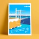 Affiche Le Plongeoir à Nice par Eric Garence, Côte d'Azur France rétro vintage illustration dessin niçois la réserve la pinup le