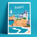 Affiche Biarritz, Le Rocher de la Vierge, 2017