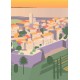 Affiche Saint Paul de Vence par Eric Garence, Côte d'Azur France alu dibond plexiglass papier original limité Colombe d'or rempa