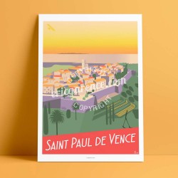 Affiche Saint Paul de Vence, original artwork 2017