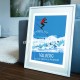 Affiche Valberg par Eric Garence, Côte d'Azur France alu dibond plexiglass papier original limité Hotel suisse alpes neige 