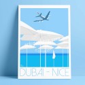 Affiche Nice - Dubai en A380, 2018