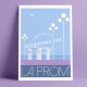 Poster La Prom' à Niceby Eric Garence, French Riviera luxe instagram facebook twitter bonjourlaffiche evening sweet lamapadaire 