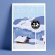 Poster Les Gets by Eric Garence, Alps Haute Savoie aluminim plexiglass paper original limited Ski sun doors resort snow mountain