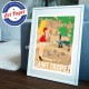 Affiche Fanny à Saint Tropez par Eric Garence, Provence Côte d'Azur Var art galerie artiste contemporain art-déco louboutin péta