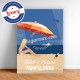 Poster Saint Tropez Pin up Tahiti Plage by Eric Garence, Provence French Riviera var travel memories holydays Pinup jet set Oran