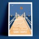 Poster Saint Tropez Sea Sex and sun à Tahiti Plage by Eric Garence, Provence French Riviera var aluminim plexiglass paper origin