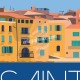 Poster La ponche à Saint Tropez by Eric Garence, Provence French Riviera var travel memories holydays Pinup jet set penny panora