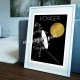 Affiche La sonde Voyager 2 par Eric Garence, Cap Canaveral Guyane affichiste savignac roger broders publicité pub conquete espac