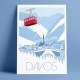 Affiche Davos par Eric Garence, Suisse Grisons Jakobshorn Pischa voyage souvenir vacances Pinup palace wef 2019 trump yama junio