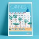 Affiche Cannes Palaces par Eric Garence, Côte d'Azur France tableau décoration idée cadeau luxe collection Carlton Martinez Gran