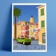 Affiche Le gendarme de Saiont Tropez par Eric Garence, Provence Côte d'Azur Var alu dibond plexiglass papier original limité cru