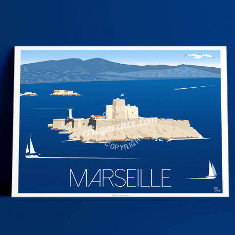 Original poster - Marseille, If Castle - Provence Collection