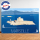 Poster Marseille, le Château d'if by Eric Garence, Provence South Gorges du Verdon aluminim plexiglass paper original limited OM