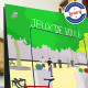 Poster Le boulodrome, Aiguines by Eric Garence, Provence South Gorges du Verdon painting decoration gift luxury idea cyclist bik