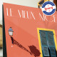 Affiche Le Vieux Nice et son linge propre par Eric Garence, Côte d'Azur France rétro vintage illustration dessin niçois noelle p