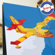 Affiche Le Canadair par Eric Garence, Var Sud Provence luxe français made in France déco frenchie avion bombardier eau incendie 