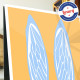 Affiche La Cigale de Provence par Eric Garence, Provence Sud Gorges du Verdon alu dibond plexiglass papier original limité ailes