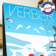 Affiche Verbier par Eric Garence, Suisse Valais Matterhorn tableau décoration idée cadeau luxe collection xtreme wetter trail mo