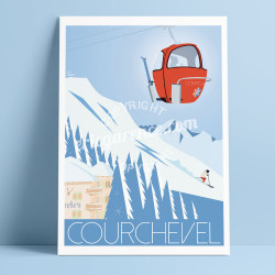 Affiche Luxe à Courchevel par Eric Garence, Alpes Haute Savoie France affichiste savignac roger broders publicité pub Les Airell