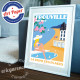Trouville Casino Poster by Eric Garence, Deauville, Normandy coast France Souvenir holiday trip Pinup Barriere Calvados