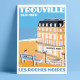 Affiche Les Roches Noires Trouville par Eric Garence, Deauville, côte Normandie France voyage Marguerite duras plage