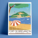 Affiche Fort de Brégancçon par Eric Garence, Côte d'Azur France Provence tableau décoration idée cadeau luxe collection Chirac m