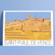 Affiche Saint Paul de Vence Printemps par Eric Garence, Côte d'Azur France art galerie artiste contemporain art-déco Colombe d'o
