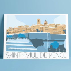 Poster Saint Paul de Vence, Winter, 2019