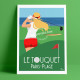 Affiche Le Touquet Paris-Plage Golf par Eric Garence, Char à voile, France voyage souvenir vacances 