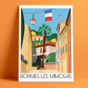 Poster Carnot street in Bormes les Mimosas, 2019