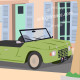 Poster Le gendarme de Saint Tropez by Eric Garence, Provence French Riviera var poster vintage illustration drawing french cruc