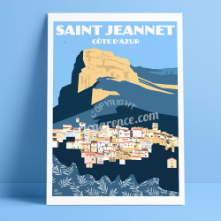 Poster Saint-Jeannet Baou, French Riviera France