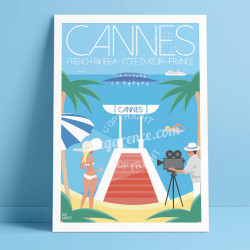 Poster Cannes, French Riviera France