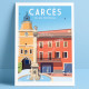 Cacrès, la Fontaine et l'Horloge, 2019, Affiche Eric Garence