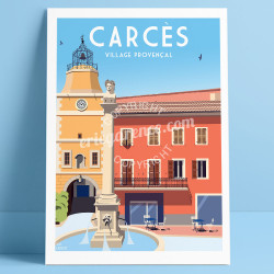 Affiche Carcès, Village Provençal, 2019